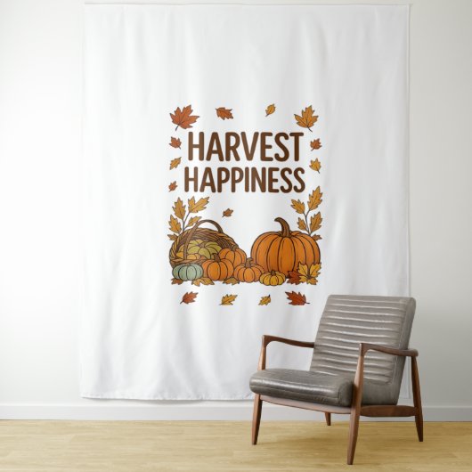 Harvest Happiness - Herfstpompoen & herfstbladeren Wandkleed (In situ)