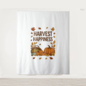 Harvest Happiness - Herfstpompoen & herfstbladeren Wandkleed (Voorkant)