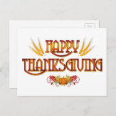 Harvest Happy Thanksgiving Feestdagenkaart (Voorkant / Achterkant)