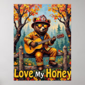 Harvest Harmony: Beer's bladerrijke ballade Poster (Voorkant)