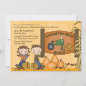 Harvest Hayride Party Invitation Kaart (Voorkant)
