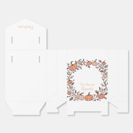 Harvest Hearth (wit) Bedankdoosjes (Ongevouwen)