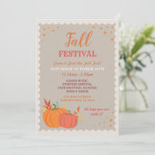 Harvest Herfst Festival Pumpkin Leaves Autumn Even Kaart (Staand voorkant)