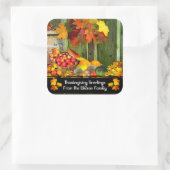 Harvest Home Thanksgiving Vierkante Sticker (Tas)