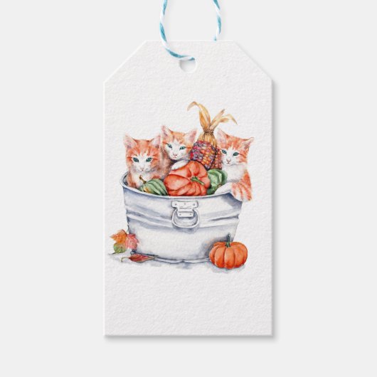 Harvest Kittens Cadeaulabel (Voorkant)