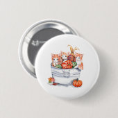 Harvest Kittens Ronde Button 5,7 Cm (Voorkant /achterkant)