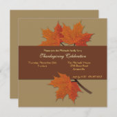 Harvest Leaves Invitation Kaart (Voorkant / Achterkant)