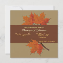 Harvest Leaves Invitation Kaart