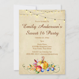 Harvest Lights Sweet 16 Birthday Kaart