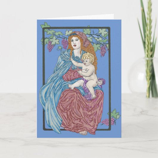 Harvest Madonna Feestdagen Kaart (Voorkant)
