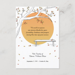 Harvest Moon Bereavement - Hartelijk dank Kaart