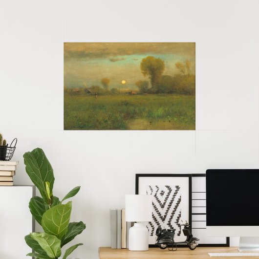 Harvest Moon - George Inness Fine Art Poster (Thuiskantoor)
