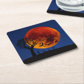 Harvest Moon Halloween Kartonnen Onderzetters (Schuin)