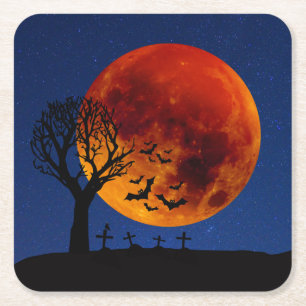 Harvest Moon Halloween Kartonnen Onderzetters