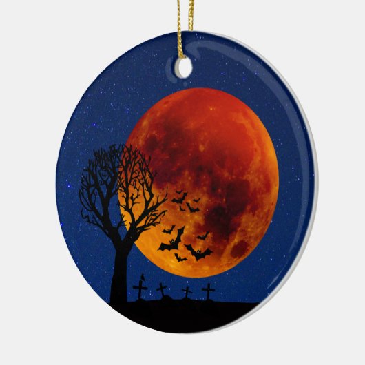 Harvest Moon Halloween Keramisch Ornament (Links)