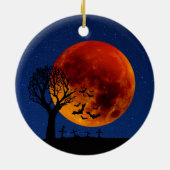 Harvest Moon Halloween Keramisch Ornament (Achterkant)