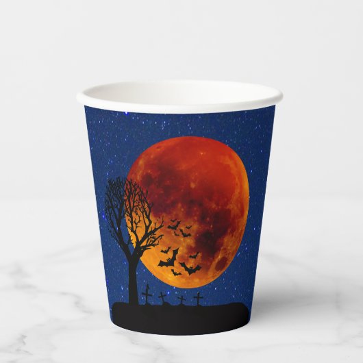 Harvest Moon Halloween Papieren Bekers (Voorkant)