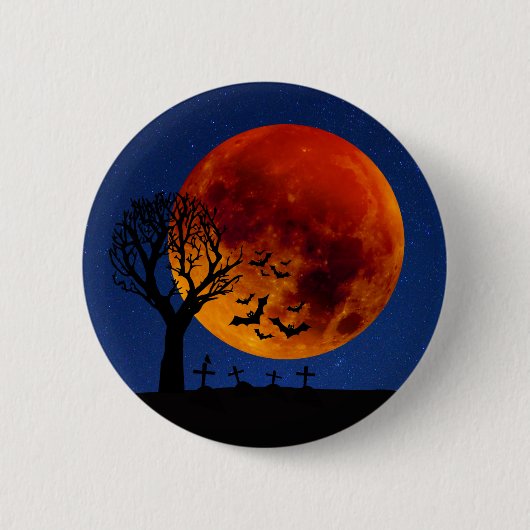 Harvest Moon Halloween Ronde Button 5,7 Cm (Voorkant)