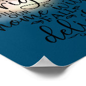 Harvest Moon Herfst Delight Poem Blue Poster (Hoek)