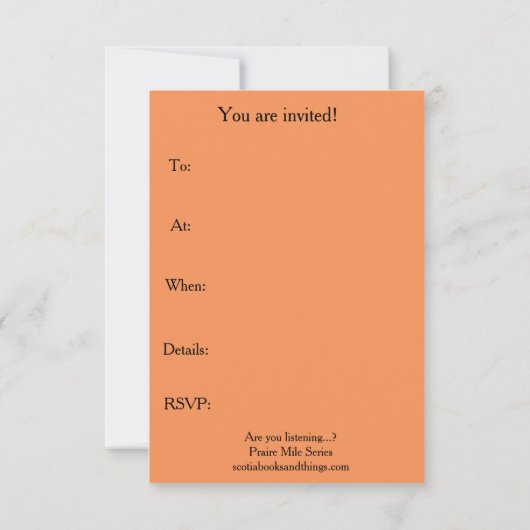 Harvest Moon - Prairie Mile - uitnodiging (Achterkant)