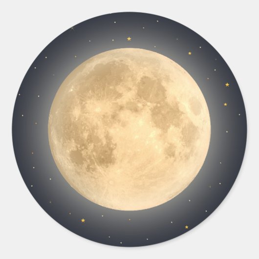 Harvest Moon Ronde Sticker (Voorkant)