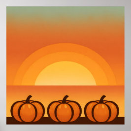 Harvest Moon Stripes Poster