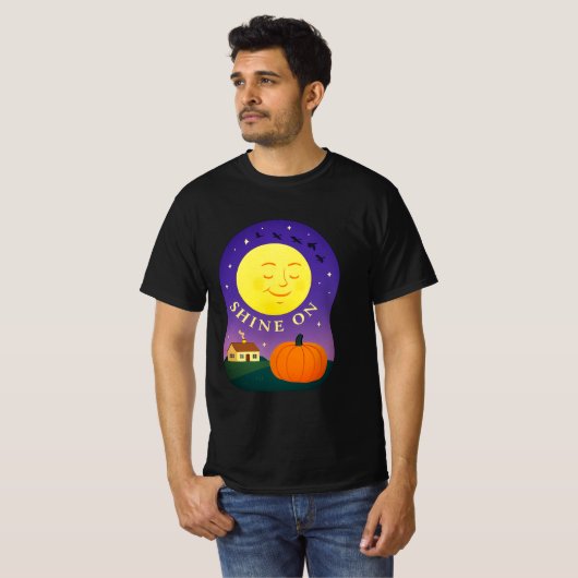 Harvest Moon Thanksgiving Shirt | Glimlachende vak (Voorkant volledig)