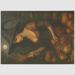 Harvest Moon Witch - Herfst Gothic Fantasy Art Tissuepapier