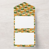 Harvest Pattern Autumn Squash All In One Uitnodiging (Binnen)