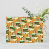 Harvest Pattern Autumn Squash Bedankkaart (Staand voorkant)