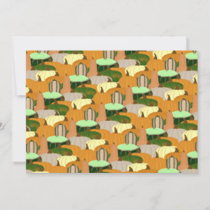 Harvest Pattern Autumn Squash Bedankkaart