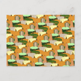 Harvest Pattern Autumn Squash Briefkaart