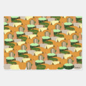 Harvest Pattern Autumn Squash Inpakpapier Vel (Voorkant 3)