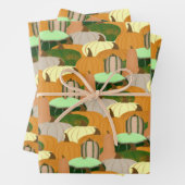 Harvest Pattern Autumn Squash Inpakpapier Vel (In situ)