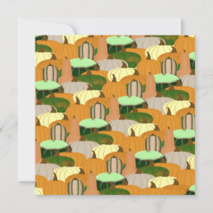 Harvest Pattern Autumn Squash Kaart