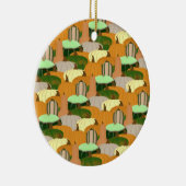 Harvest Pattern Autumn Squash Keramisch Ornament (Rechts)