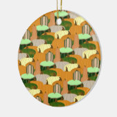 Harvest Pattern Autumn Squash Keramisch Ornament (Links)