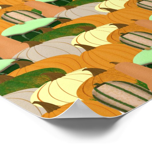 Harvest Pattern Autumn Squash Poster (Hoek)