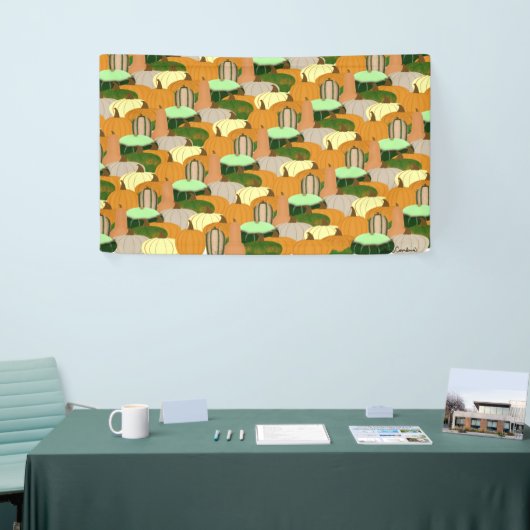 Harvest Pattern Autumn Squash Spandoek (Beurs)
