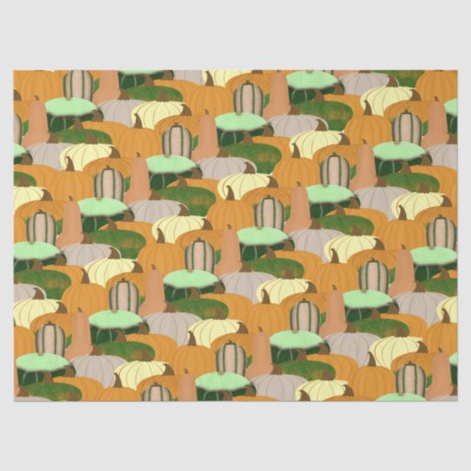 Harvest Pattern Autumn Squash Tissuepapier (Voorkant)