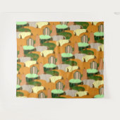 Harvest Pattern Autumn Squash Wandkleed (Voorkant (horizontaal))