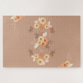 Harvest Petal Harmony – Aardse Bloemige Mix Legpuzzel (Horizontaal)