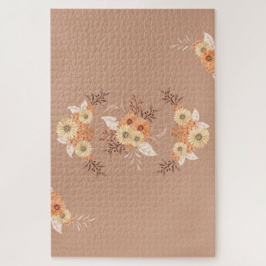 Harvest Petal Harmony – Aardse Bloemige Mix Legpuzzel (Verticaal)