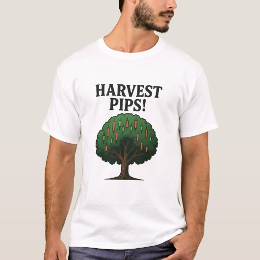 Harvest Pips forex trading tree T-shirt (Voorkant)
