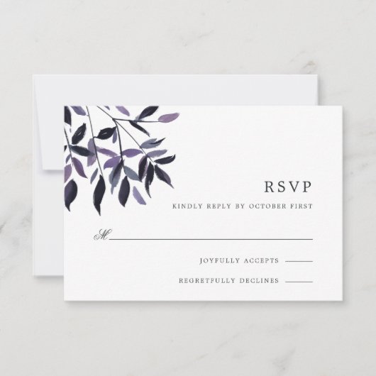 Harvest Plum RSVP-kaart RSVP Kaartje (Voorkant)