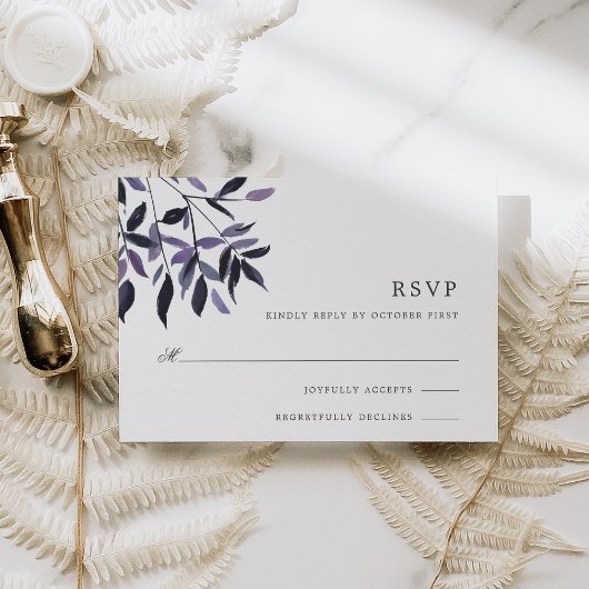 Harvest Plum RSVP-kaart RSVP Kaartje