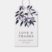 Harvest Plum | Waterverf Foliage Hartelijk dank Cadeaulabel (Voorkant)