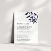 Harvest Plum Wedding Guest Details Kaart