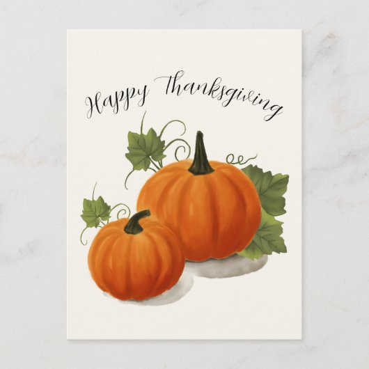 Harvest Pumpkin Thanksgiving Postcard Briefkaart (Voorkant)