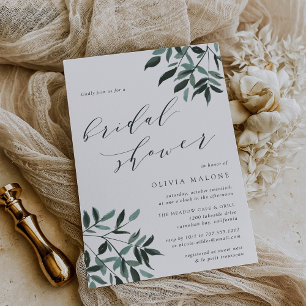 Harvest Sage Bridal Shower Invitation Kaart